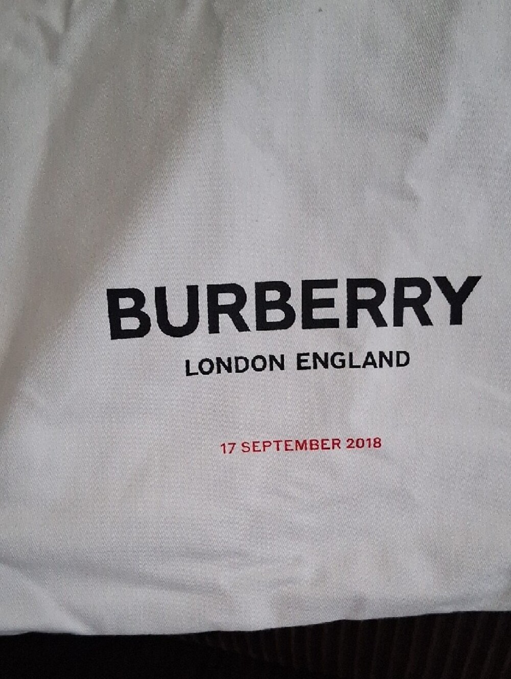 Burberry White Drawstring Backpack with Black Logo 2018 RARE Limited Edition - Picture 9 of 9